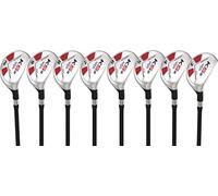 Majek Senior Men’s Golf All Hybrid Complete Full Set, which Includes: #3, 4, 5, 6, 7, 8, 9, PW Senior Flex with Tacki-Mac Jumbo Soft Wrap Grips Right Handed Clubs