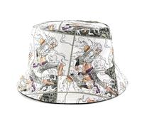 MAJEQZGY One Piece Chapeau de Pêcheur Chapeau de Soleil Coton Unisexe Casual Chapeau de Plage Bob pour Enfants Garçons Filles Cartoon Cadeaux Chapeau Tour de tête 56-58 cm, gris, M