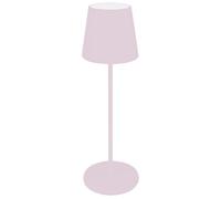 Majestic AGATA Lampe de table LED sans fil rechargeable, longue durée de vie, variateur tactile, lumière chaude et naturelle, pour intérieur et extérieur IP54, H37 cm, rose pastel