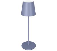 Majestic AGATA Lampe de table LED sans fil rechargeable, longue durée de vie, variateur tactile, lumière chaude et naturelle, pour intérieur et extérieur IP54, H37 cm, bleu pastel