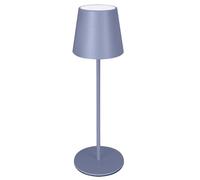 Majestic AGATA Lampe de table LED sans fil rechargeable, longue durée de vie, variateur tactile, lumière chaude et naturelle, pour intérieur et extérieur IP54, H37 cm, bleu pastel