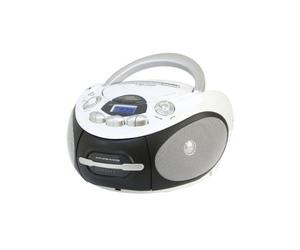 MAJESTIC AH2387R Radioregistratore Lecteur CD MP3 USB / Aux Boom Box Noir/Blanc