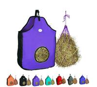 Majestic Ally 1200D Sac fourre-Tout pour mangeoire à Foin pour Chevaux, Moutons avec Bordure réfléchissante, réduit Les déchets, livré avec Un Filet à Foin de 91,4 cm (Violet)