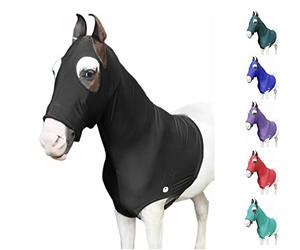 Majestic Ally Cagoule en Lycra Extensible avec Fermeture éclair (Taille L, Noir)