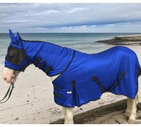 Majestic Ally Drap anti-mouches pour cheval avec cache-cou et masque de tête, protection respirante contre les UV et les morsures, sangles de corps réglables, accessoire d'embarquement ou de