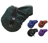 Majestic Ally Housse de Selle Anglaise imperméable en Nylon avec Doublure en Polaire - Plusieurs Couleurs (Vert Chasseur)