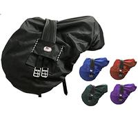 Majestic Ally Housse de Selle Anglaise imperméable en Nylon doublée de Polaire - Plusieurs Couleurs (Noir)