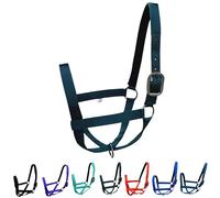 Majestic Ally Licol réglable en nylon avec couronne et nez rembourrés Vert chasseur Taille L