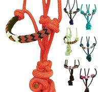 Majestic Ally Licol rembourré en Corde tressée avec Nez perlé avec Laisse Assortie de 3 m (Rouge)
