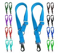Majestic Ally Lot de 2 crochets pour seau à eau pour cheval - Longueur réglable de 45,7 cm à 76,2 cm - Design pratique et facile pour une utilisation en intérieur ou en extérieur (Bleu ouragan)