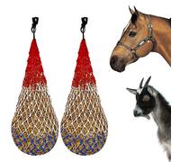 Majestic Ally Lot de 2 filets à foin à alimentation lente pour chevaux et bétail 3,8 x 3,8 cm