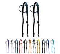 Majestic Ally Lot de 2 serre-têtes coulissants rembourrés en nylon pour chevaux - Plusieurs couleurs (vert chasseur, plein)