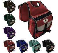 Majestic Ally Sac pour corne, poches réfléchissantes rembourrées en nylon, deux poches pour bouteille d'eau, poche pour appareil photo/téléphone portable, sac en corne (rouge)