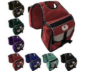 Majestic Ally Sac pour corne, poches réfléchissantes rembourrées en nylon, deux poches pour bouteille d'eau, poche pour appareil photo/téléphone portable, sac en corne (rouge)