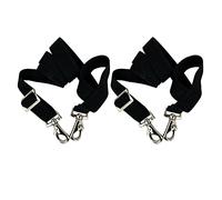 Majestic Ally Sangle de Jambe élastique de Remplacement pour Couverture de Cheval, Longueur réglable, avec Doubles Boutons-Pression pivotants, Noir, Paquet de 2