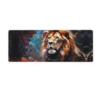 Majestic and Majestic Lion Tapis de souris et clavier extra large, 30,5 x 80 cm, répond aux besoins du bureau, des jeux et des études, créant une expérience de bureau confortable et efficace.