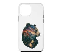Majestic Bear Mountain River Wildlife Randonneurs Double Exposition Coque pour iPhone 12 Mini