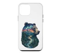 Majestic Bear Mountain River Wildlife Randonneurs Double Exposition Coque pour iPhone 12 Mini