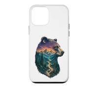 Majestic Bear Mountain River Wildlife Randonneurs Double Exposition Coque pour iPhone 12 Mini