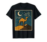 Majestic Camel Desert Night Crescent Moon Moyen-Orient T-Shirt