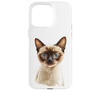Majestic Chat Siamois Yeux Bleus Amoureux des félins Coque pour iPhone 15 Pro Max