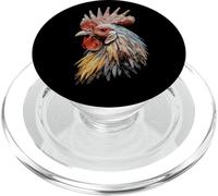 Majestic Coq Plumes Tribal Élevage de Poulet PopSockets PopGrip pour MagSafe