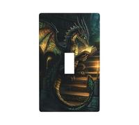 Majestic Dragon Lecture Livres Interrupteur Couverture Décorative Simple Bascule 1 Gang Plaque murale pour cuisine, ferme, chambre à coucher, salle de bain