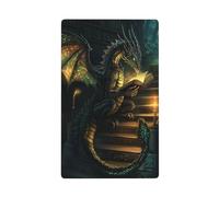Majestic Dragon Lecture Livres Simple Bascule Plaque Murale Vierge Interrupteur Couvercle Décoratif 1 Gang pour Cuisine Salle de Bain Taille 11,4 x 7 cm