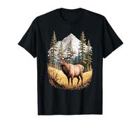 Majestic Elk Mountain Forest Wilderness Nature Scène T-Shirt