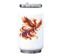 Majestic Fiery Phoenix Spreading its Wings Bouteille isotherme pour boissons Blanc