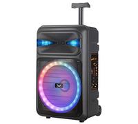 Majestic Enceinte Trolley Fire T5 – Bluetooth 5.0, LED multicolores, micro, batterie, poignée&roues