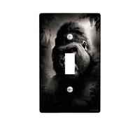 Majestic Gorillas Plaques de protection pour interrupteur, faune sauvage de la jungle noire pour décoration d'intérieur, plaques murales en thermoplastique, taille standard