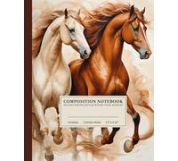 Majestic Horses Composition Notebook | Dynamic College-Ruled Notebook: Realistic Painting of Three Horses Running in a Field | 110 Pages | 7.5" x 9.25" | Perfect for School, Work, or Personal Use
