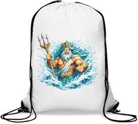 Majestic King of the Ocean Sac de gym décontracté avec cordon de serrage Blanc