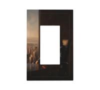 Majestic Lion en costume d'affaires Plaque murale pour interrupteur mural à bascule 1 gang Décorateur de prise de courant pour la maison, la cuisine, la salle de bain