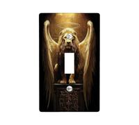 Majestic Lion Plaque de protection pour interrupteur, élégant gardien doré pour décoration d'intérieur, plaques murales thermoplastique, taille standard