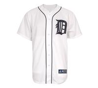 Majestic Maillot MLB Detroit Tigers Domicile - Blanc - Taille M