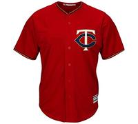 Majestic MLB Minnesota Twins coolbase Maillot Alternate Rouge, Rot