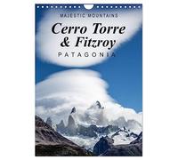 Majestic Mountains Cerro Torre & Fitzroy Patagonia/Version britannique (calendrier mural 2026 DIN A4 portrait), calendrier mural CALVENDO 12 mois