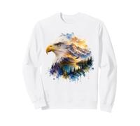 Majestic Oiseau à tête Blanche Montagne Lac Art Sweatshirt