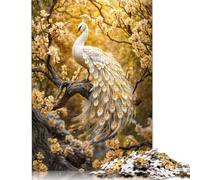 Majestic Peacock in Bloom Puzzle 1000 Pièces Cadeau Unique Jeu Éducatif Défi Jouet À De Qualité Supérieure Peinture Art pour Adultes Enfants 1000pcs (75x50cm)