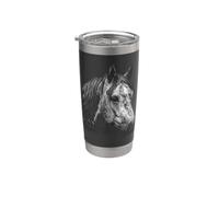 Majestic Percheron Tête de cheval de ferme Gobelet isotherme en acier inoxydable double paroi