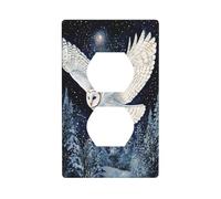 Majestic Plaque murale décorative pour interrupteur Motif chouette effraie 7 x 11,4 cm