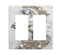 Majestic - Plaques de protection pour interrupteur - Motif cheval blanc - Pour décoration d'intérieur - Plaques murales en thermoplastique - Taille standard - Double bascule