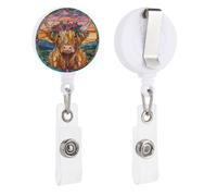 Majestic Porte-badge rétractable avec clip pour carte d'identité pour médecin, infirmière, étudiant, employé de bureau