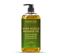 MAJESTIC PURE Arnica Sore Muscle Massage Oil for Massage Therapy - Refreshing, and Relaxing - Natural Oils with Lavender & Chamomile Essential Oils - for All Skin Types - Men and Women - 8 fl oz