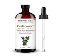 Majestic Pure Essential Oil with Glass Dropper - 100% Pure and Natural - Essential Oils for Diffuser, Aromatherapy, Soap and Candle Making, Cedarwood Essential Oil, Cedarwood Oil, 4 Fl Oz