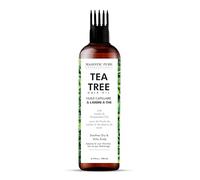 MAJESTIC PURE Huile d'arbre à thé pour cheveux | Aux huiles d'argan, de jojoba et de pépins de raisin | Apaise les démangeaisons du cuir chevelu et combat les pellicules | Sans OGM | 200 ml
