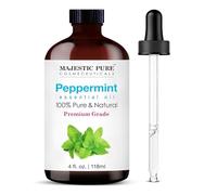 Majestic Pure Peppermint Essential Oil with Glass Dropper - Huge 4 Fl Oz - 100% Pure and Natural Peppermint Oil - Premium Grade Essential Oils for Diffuser, Aromatherapy, Soap and Candle Making