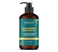 MAJESTIC PURE Vitamin E 70k Blend Massage Oil for Massage Therapy - Refreshing, and Relaxing - Natural Oils with Sweet Almond, Jojoba, Argan & Avocado - for All Skin Types - Men and Women - 8 fl oz